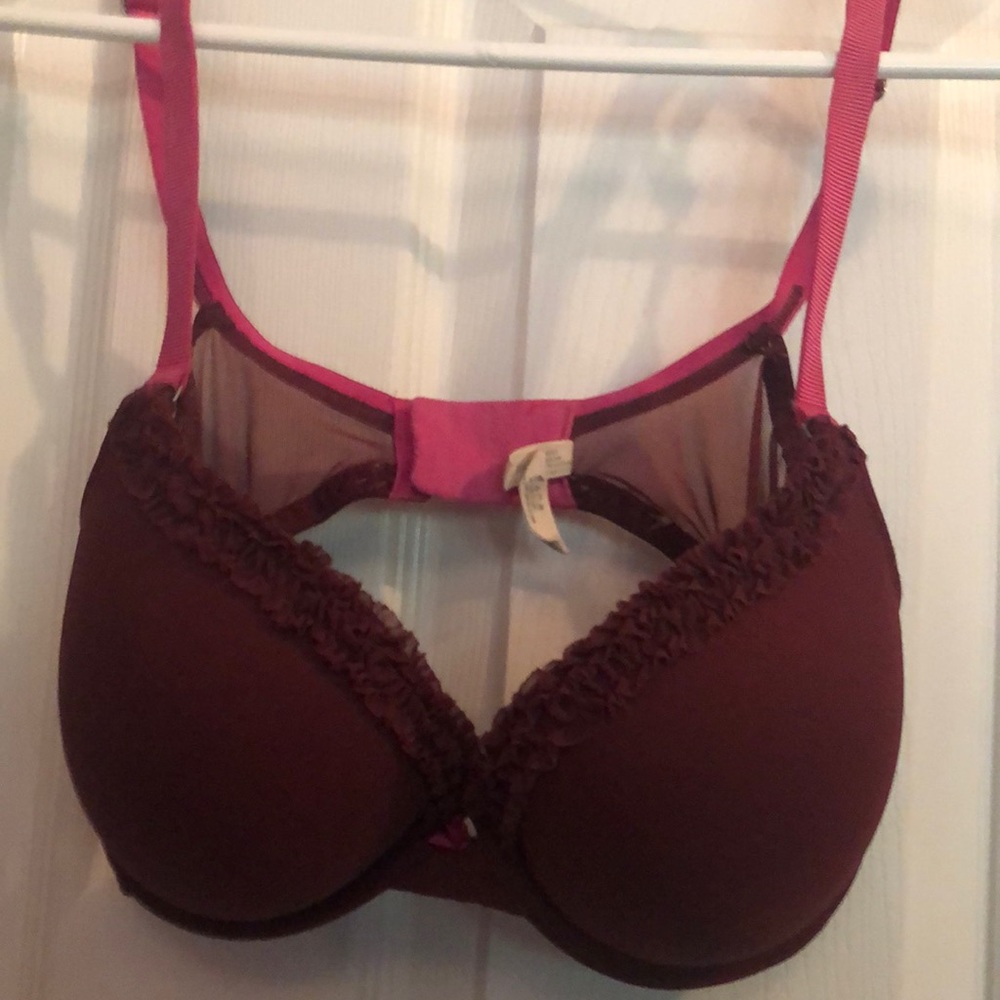 Maroon Bra With Frills on Top!